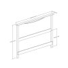 Full size Contemporary Headboard in Chocolate Brown Wood Finish - Image 3