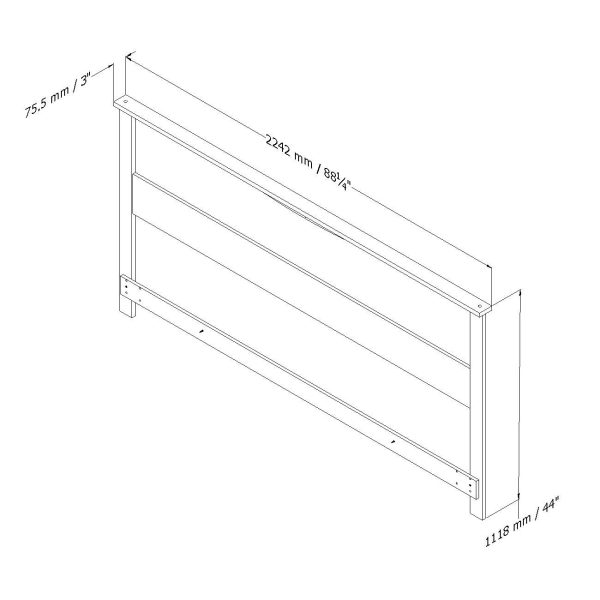 King size European Inspired Headboard in Chocolate Finish - Image 4