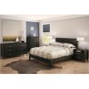 Queen size Contemporary Headboard in Ebony Wood Finish - Image 3