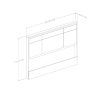 Queen size Contemporary Headboard in Ebony Wood Finish - Image 4