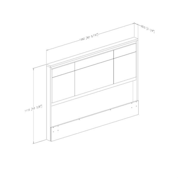 Queen size Contemporary Headboard in Ebony Wood Finish - Image 4
