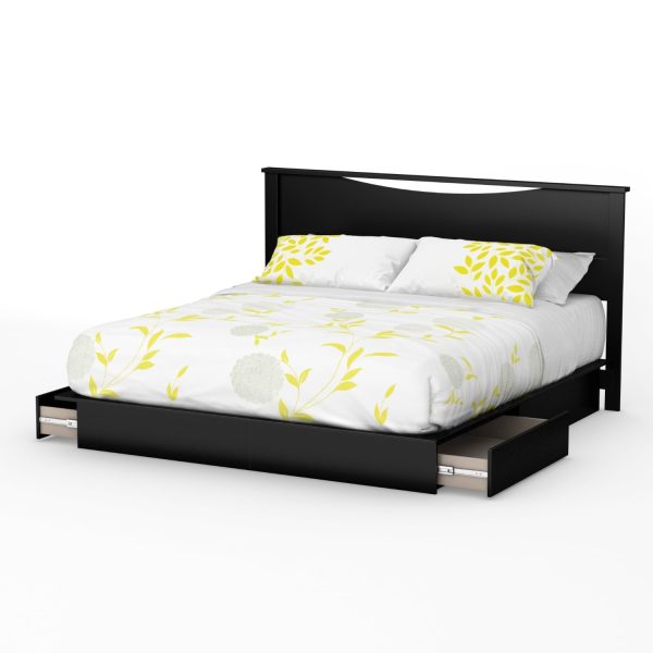 King size Modern Headboard in Black Wood Finish - Image 2