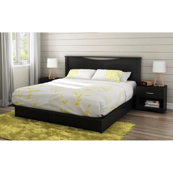 King size Modern Headboard in Black Wood Finish - Image 3
