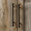Farmhouse Storage Cabinet Wardrobe Armoire in Rustic Wood Finish - Image 4