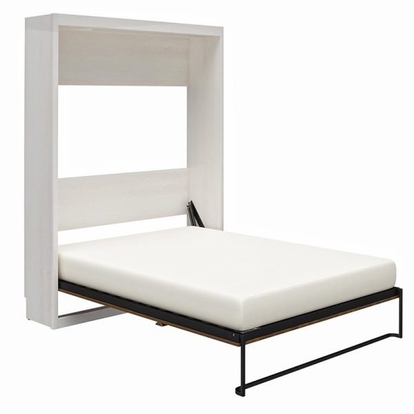 Full size Murphy Bed Space Saving Wall Bed Frame in Ivory Oak Finish - Image 5