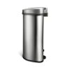 Dual Stainless Steel 18-Gallon Trash Can Recycle Bin with Motion Sensor Lid - Image 2