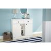 White Dining Room Sideboard Buffet Console Table with 2 Drawers - Image 2