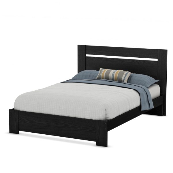 Full / Queen size Contemporary Headboard in Black Oak Finish - Image 2