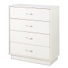 White 4-Drawer Chest with Interchangeable Handles - Image 3