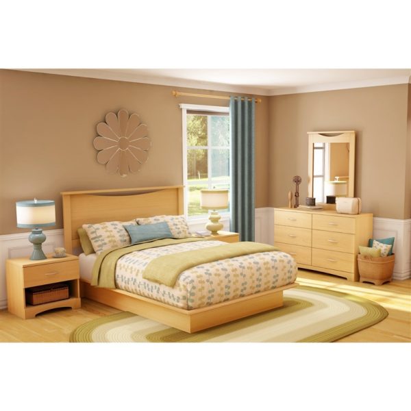 6 Drawer Dresser Modern Bedroom Chest in Natural Maple Finish - Image 2