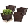 Set of 4 - Small Nursery Style Wooden Garden Planters - Image 2