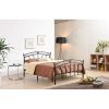 Twin size Stylish Black Metal Platform Bed Frame with Headboard and Footboard - Image 4