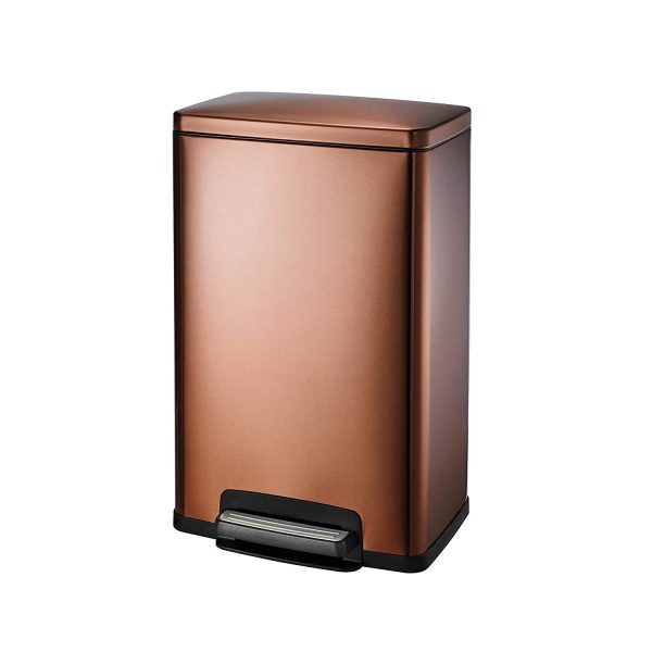 Stainless Steel 13-Gallon Kitchen Trash Can with Step Lid in Copper Bronze - Image 2