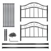 Twin size Simple Black Metal Platform Bed Frame with Headboard and Footboard - Image 4