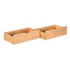 Twin over Twin Bunk Bed with Drawers in Natural Wood Finish - Image 2