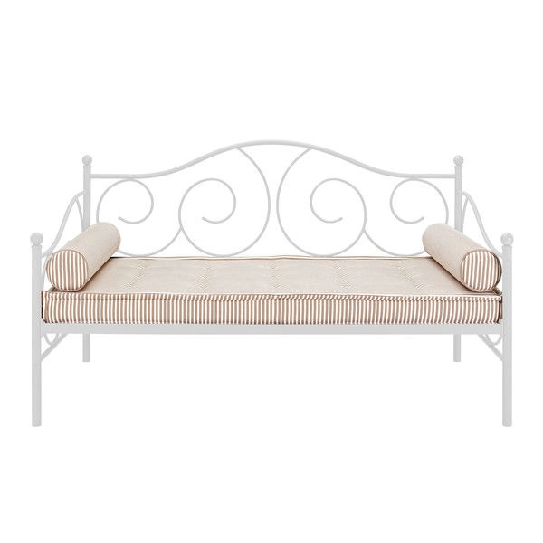 Twin White Metal Daybed with Scrolling Final Detailing - 400 lb Weight Limit - Image 3