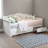 Twin size Kids Bed Daybed in White Wood Finish with 3 Storage Drawers - Image 2