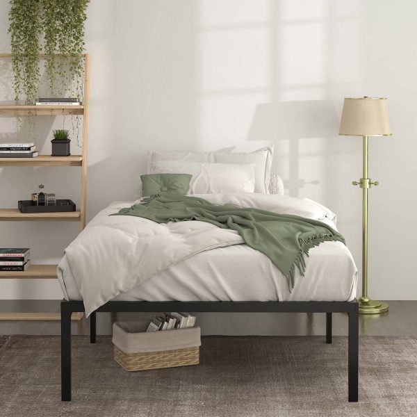 Twin 18-inch High Metal Platform Bed Frame with Under-bed Storage Space - Image 2