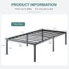 Twin 18-inch High Metal Platform Bed Frame with Under-bed Storage Space - Image 4