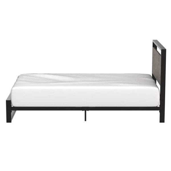 Twin Modern Farmhouse Platform Bed Frame with Wood Panel Headboard Footboard - Image 2