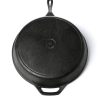 Pre-Seasoned Cast Iron 14-inch Round Skillet - Image 3