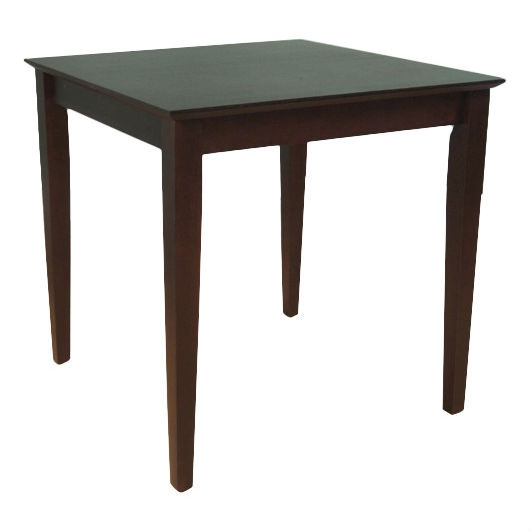Black Square Wood Dining Table Contemporary Style w/ Shaker Legs - Image 3