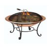Large 35-inch Copper Bowl Fire Pit with Steel Stand and Cover - Image 3