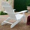 Folding Adirondack Chair in White Wood Finish - Image 3