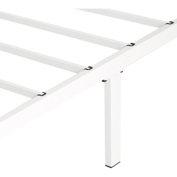 Contemporary Tubular Steel Painted White Platform Bed (Full) - Image 5