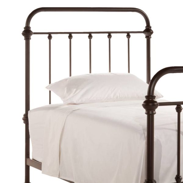 Twin size Farmhouse Headboard in Rustic Bronze Metal Finish - Image 2