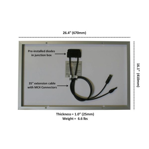 30-Watt Solar Panel 12-Volt Battery Charger For Boat RV Back Up Off Grid - Image 2