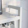 White Solid Wood Over-the-Toilet Bathroom Storage Shelving Unit - Image 4