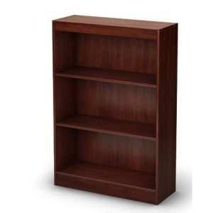 3-Shelf Bookcase in Royal Cherry Wood Finish