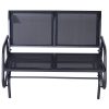 2 Seater Mesh Outdoor Patio Swing Glider Dark Gray - Image 2