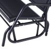 2 Seater Mesh Outdoor Patio Swing Glider Dark Gray - Image 3