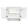 White Bathroom Wall Cabinet with Storage Shelf and Towel Bar - Image 3