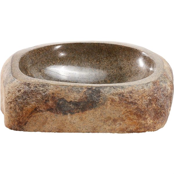 Handmade Unique Granite Stone Sink in Natural Tan Brown Beige Color - Image 2