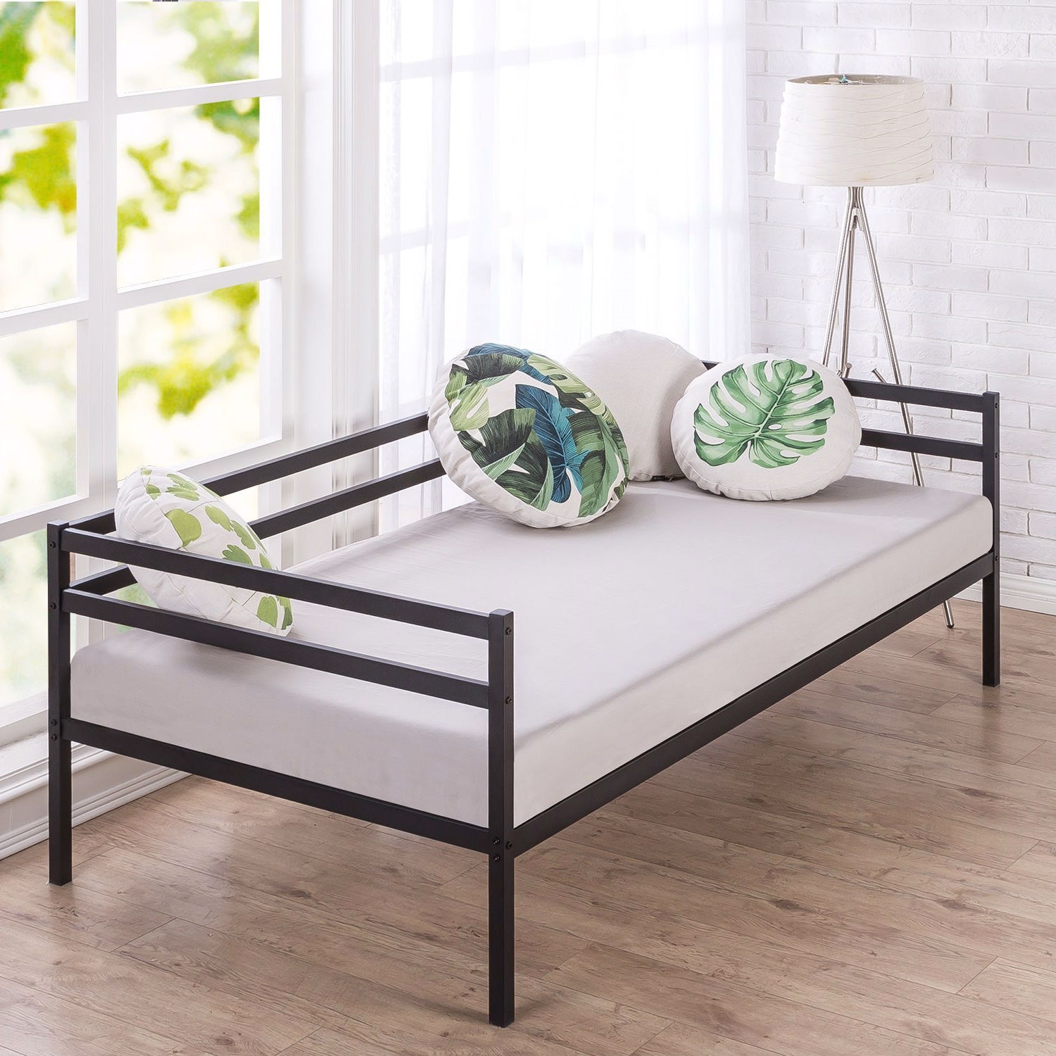 Twin size Modern Dark Grey Black Metal Daybed Frame - Image 2