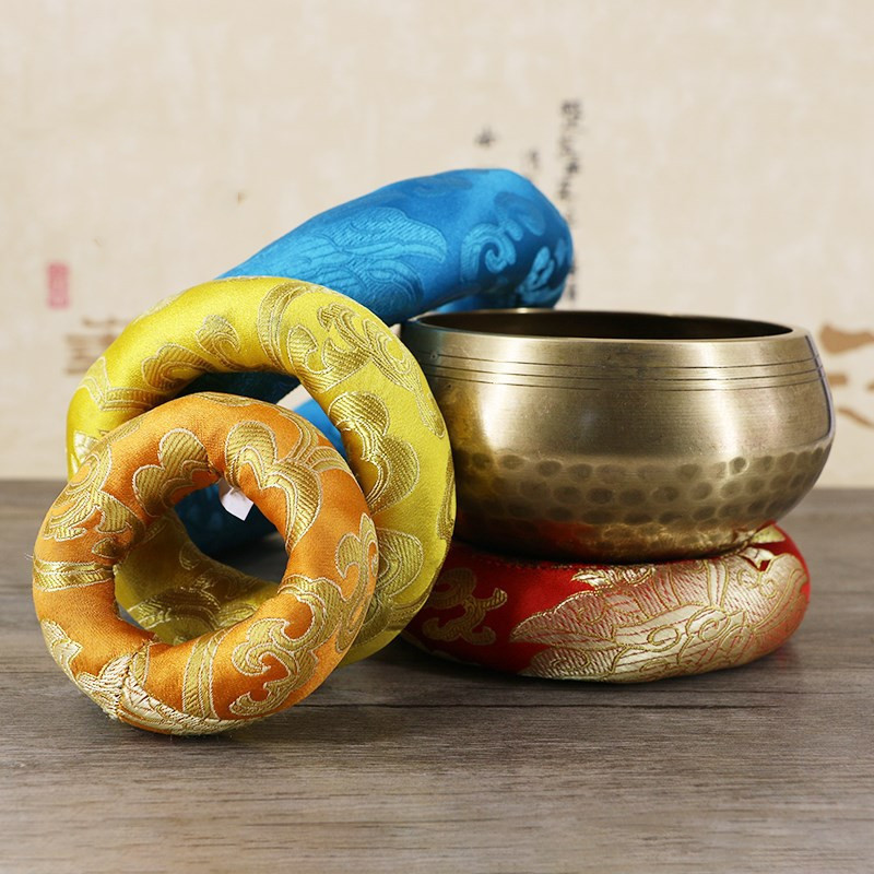 Yoga Decoration Ornaments Nepal Handmade Sound Bowl Pad Buddha Sound Bowl Ring Pad Singing Bowl Pad - Image 4