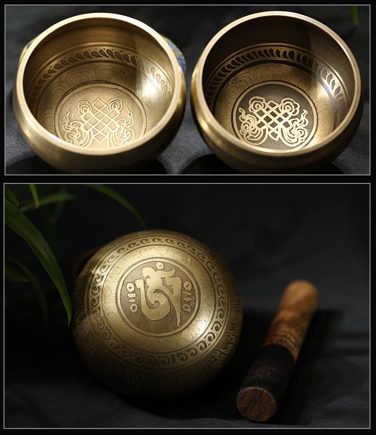 Yoga Meditation Singing Bowl Auspicious Knot Handmade Buddha Sound Bowl - Image 3