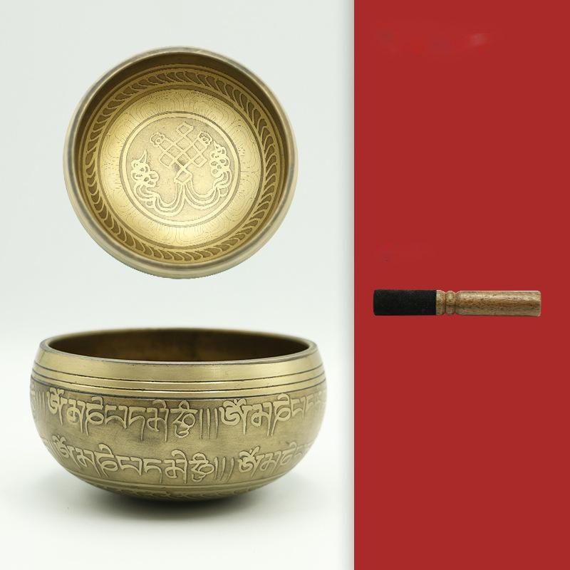 Yoga Meditation Singing Bowl Auspicious Knot Handmade Buddha Sound Bowl - Image 4
