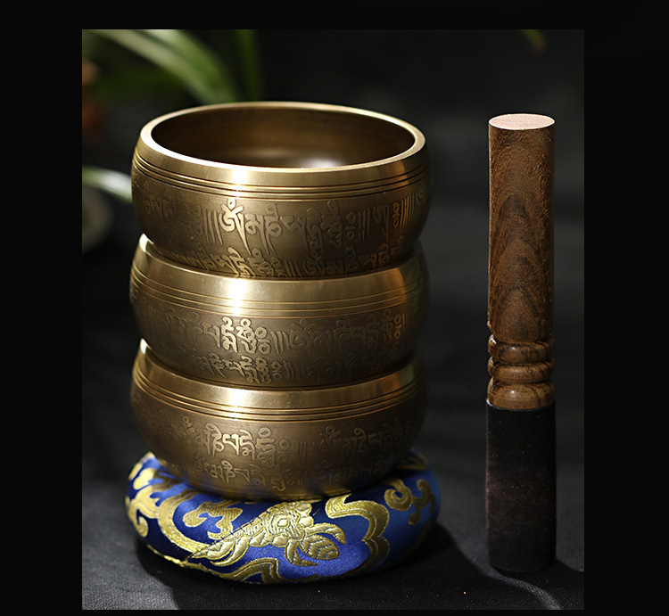 Yoga Meditation Singing Bowl Auspicious Knot Handmade Buddha Sound Bowl - Image 2