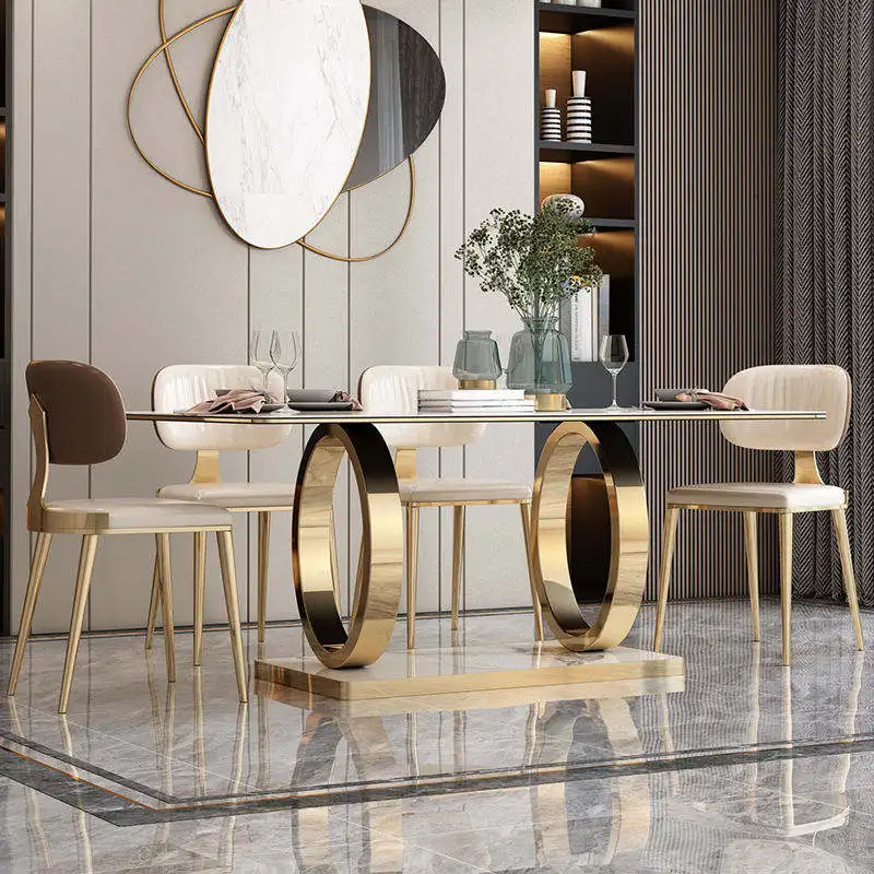 Factory Direct Sales New Marble Board Dining Table Chair Set Restaurant Furniture - Image 2