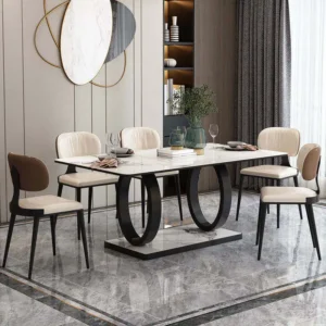 Factory Direct Sales New Marble Board Dining Table Chair Set Restaurant Furniture