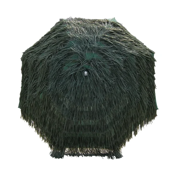 Custom Promotional Large Windproof Short Lead Time For Plastic Grass Thatch Roof Colourful Patio Raffia Beach Umbrella