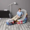 Bestway 75076 Graffiti Inflatable Sofa Bed Modern Recliner with Foot Stool Lounge Chair - Image 2