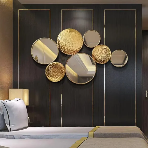 120x75cm  Easy to install modern indoor decorative gold black wall mirrors  minimalist art wall decor framed mirror for home dec - Image 3