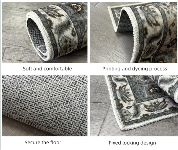 High quality custom printed polyester rugs tapis priere turkish carpet living room floor mat - Image 3