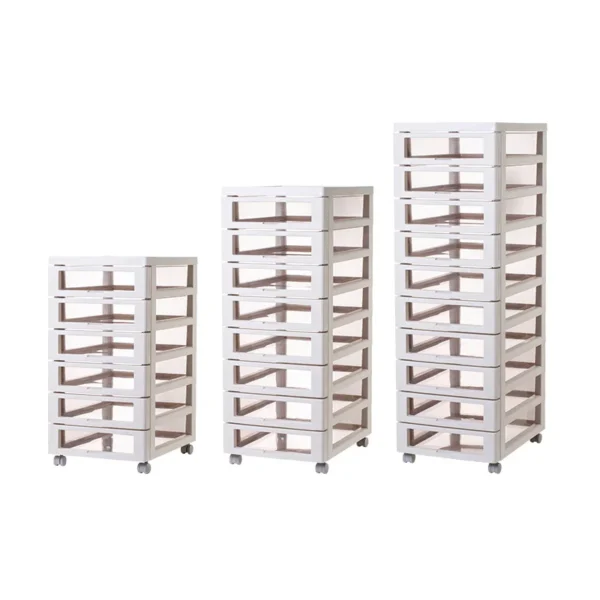 SHIMOYAMA Living Room Modern Steady Mobile Drawer File Filing Cabinet with 6/8/10 Drawers and Wheels - Image 5