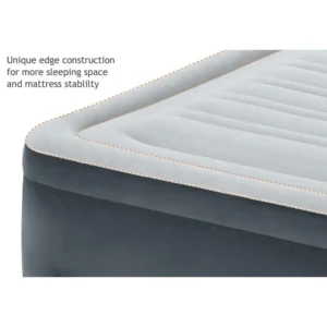 Intex 64412 Twin Dura-Beam Series Elevated Airbed With Built Pump Single Bed Inflatable Air Mattress